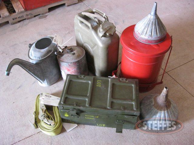assortment funnels- fuel cans- ammo box- tie downp_1.jpg